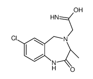 2-[(3S)-7-chloro-3-methyl-2-oxo-3,5-dihydro-1H-1,4-benzodiazepin-4-yl]acetamide结构式