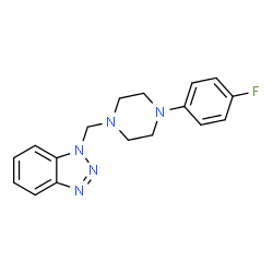 1-([4-(4-FLUOROPHENYL)PIPERAZINO]METHYL)-1H-1,2,3-BENZOTRIAZOLE Structure