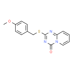 2-[(4-Methoxybenzyl)sulfanyl]-4H-pyrido[1,2-a][1,3,5]triazin-4-one结构式