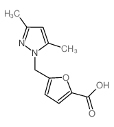 5-(3,5-二甲基-吡唑-1-甲基)-呋喃-2-羧酸结构式