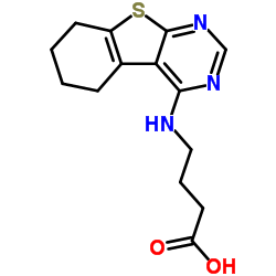 4-(5,6,7,8-TETRAHYDRO-BENZO[4,5]THIENO[2,3-D]PYRIMIDIN-4-YLAMINO)-BUTYRIC ACID结构式