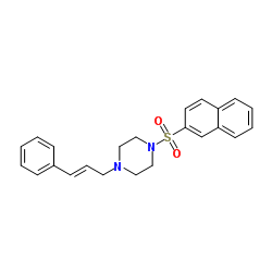 1-(2-Naphthylsulfonyl)-4-[(2E)-3-phenyl-2-propen-1-yl]piperazine Structure