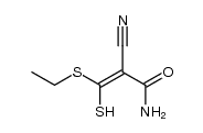 β-Ethylthio-β-mercapto-α-cyanoacrylamid Structure