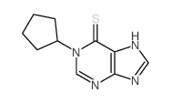 1-cyclopentyl-7H-purine-6-thione Structure