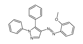 (1,5-diphenylpyrazol-4-yl)-(2-methoxyphenyl)diazene Structure