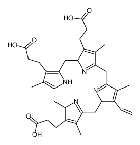 12-ethenyl-5,10,15,20,22,24-hexahydro-3,8,13,17-tetramethyl-21H,23H-Porphine-2,7,18-tripropanoic acid Structure