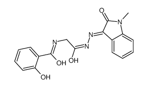 2-hydroxy-N-[2-[2-(1-methyl-2-oxoindol-3-ylidene)hydrazinyl]-2-oxoethyl]benzamide Structure