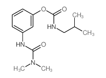 Carbamic acid, isobutyl-, m-(3,3-dimethylureido)phenyl ester结构式