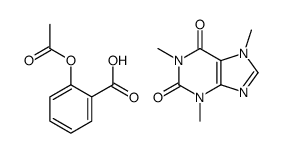 2-acetyloxybenzoic acid,1,3,7-trimethylpurine-2,6-dione结构式