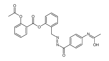 2-Acetyloxybenzoic acid 2-[[2-[4-(acetylamino)benzoyl]hydrazono]methyl]phenyl ester Structure