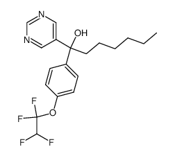 1-Pyrimidin-5-yl-1-[4-(1,1,2,2-tetrafluoro-ethoxy)-phenyl]-heptan-1-ol结构式