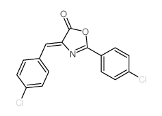 2-(4-chlorophenyl)-4-[(4-chlorophenyl)methylidene]-1,3-oxazol-5-one Structure