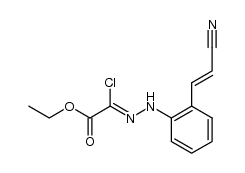 ethyl 2-chloro-2-(2-(2-((E)-2-cyanovinyl)phenyl)hydrazono)acetate结构式