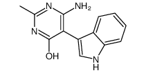 6-amino-5-(1H-indol-3-yl)-2-methyl-1H-pyrimidin-4-one结构式