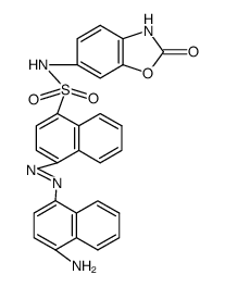 4-(4-Amino-naphthalen-1-ylazo)-naphthalene-1-sulfonic acid (2-oxo-2,3-dihydro-benzooxazol-6-yl)-amide Structure