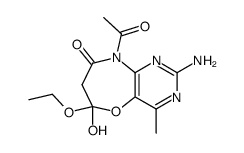 N-acetyl-N-(2-amino-5-hydroxy-6-methyl-pyrimidin-4-yl)-malonamic acid ethyl ester结构式