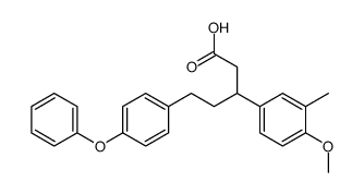 3-(4-Methoxy-3-methyl-phenyl)-5-(4-phenoxy-phenyl)-pentanoic acid Structure