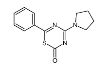 6-phenyl-4-pyrrolidin-1-yl-1,3,5-thiadiazin-2-one结构式