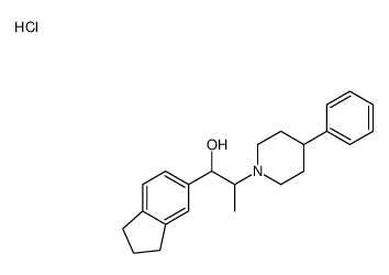 1-(2,3-dihydro-1H-inden-5-yl)-2-(4-phenylpiperidin-1-yl)propan-1-ol,hydrochloride Structure