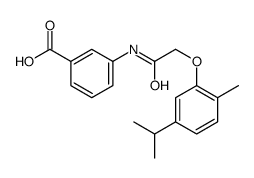 3-(2-(5-异丙基-2-甲基苯氧基)乙酰氨基)苯甲酸结构式