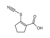 2-thiocyanato-cyclopent-1-enecarboxylic acid结构式