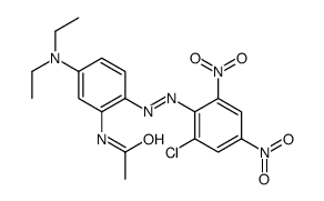 N-[2-[(2-chloro-4,6-dinitrophenyl)azo]-5-(diethylamino)phenyl]acetamide structure