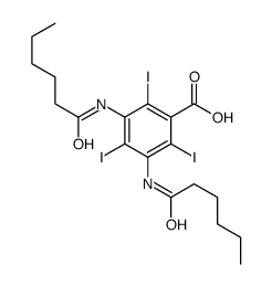 3,5-bis(hexanoylamino)-2,4,6-triiodobenzoic acid Structure