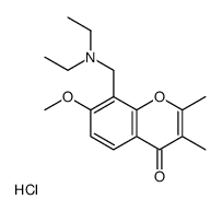 8-(diethylaminomethyl)-7-methoxy-2,3-dimethylchromen-4-one,hydrochloride Structure