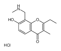 (2-ethyl-7-hydroxy-3-methyl-4-oxochromen-8-yl)methyl-methylazanium,chloride Structure