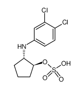 trans-2-(3,4-dichloroanilino)cyclopentyl hydrogen sulfate Structure