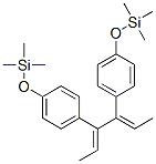 Silane, [(1,2-diethylidene-1,2-ethanediyl)bis(4,1-phenyleneoxy)]bistri methyl-, (E,E)- structure