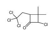 (2S,4R)-2-chloro-3,3-dimethyl-4-(2,2,2-trichloroethyl)cyclobutan-1-one Structure