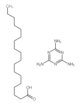 octadecanoic acid; 1,3,5-triazine-2,4,6-triamine structure