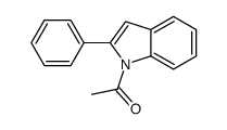 1-(2-phenylindol-1-yl)ethanone Structure