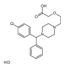 (2-{4-[(4-Chlorophenyl)(phenyl)methyl]-1-piperazinyl}ethoxy)aceti c acid hydrochloride (1:1) Structure