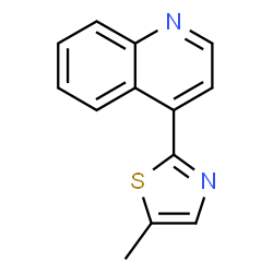 Quinoline, 4-(5-methyl-2-thiazolyl)- (4CI)结构式