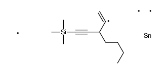 trimethyl-[3-(1-trimethylstannylethenyl)hept-1-ynyl]silane Structure