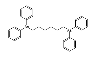 6-diphenylarsanylhexyl(diphenyl)arsane Structure