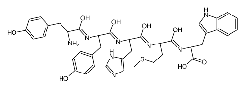 (2S)-2-[[(2S)-2-[[(2S)-2-[[(2S)-2-[[(2S)-2-amino-3-(4-hydroxyphenyl)propanoyl]amino]-3-(4-hydroxyphenyl)propanoyl]amino]-3-(1H-imidazol-5-yl)propanoyl]amino]-4-methylsulfanylbutanoyl]amino]-3-(1H-indol-3-yl)propanoic acid Structure