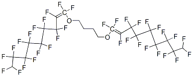 1,1'-[butane-1,4-diylbis(oxy)]bis[heptadecafluorononene] structure