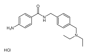 4-amino-N-[[4-(diethylaminomethyl)phenyl]methyl]benzamide,hydrochloride结构式