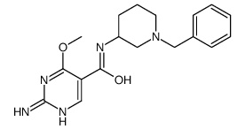 2-Amino-N-(1-benzyl-3-piperidyl)-4-methoxy-5-pyrimidinecarboxamide structure