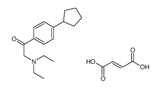 [2-(4-cyclopentylphenyl)-2-oxoethyl]-diethylazanium,(Z)-4-hydroxy-4-oxobut-2-enoate Structure