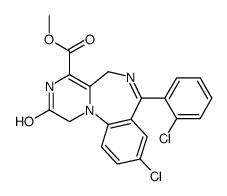 methyl 9-chloro-7-(2-chlorophenyl)-2-oxo-3,5-dihydro-1H-pyrazino[1,2-a][1,4]benzodiazepine-4-carboxylate structure