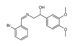 α-<<(2-bromobenzylidene)amino>methyl>-3,4-dimethoxybenzyl alcohol Structure