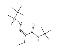N-tert-butyl-2-<<(tert-butyldimethylsilyl)oxy>imino>butanamide结构式