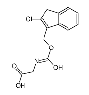 2-[(2-chloro-3H-inden-1-yl)methoxycarbonylamino]acetic acid Structure