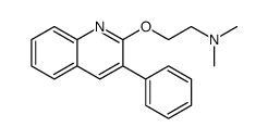 N,N-dimethyl-2-(3-phenylquinolin-2-yl)oxyethanamine结构式