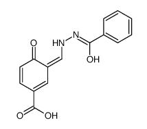 3-[(2-benzoylhydrazinyl)methylidene]-4-oxocyclohexa-1,5-diene-1-carboxylic acid Structure