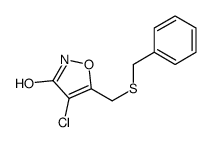 5-(benzylsulfanylmethyl)-4-chloro-1,2-oxazol-3-one结构式